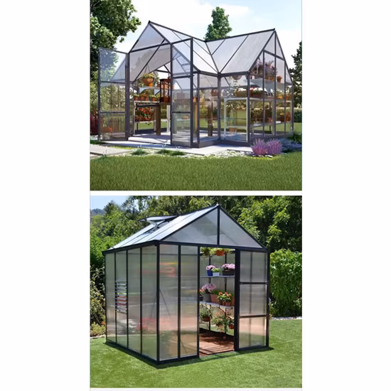 屋外金属アルミフレーム温室裏庭ミニ温室ビクトリア朝の商業ガラスガーデン温室販売のために使用